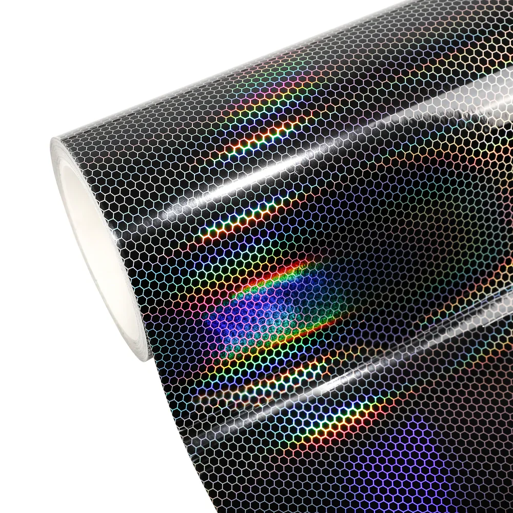 3 in 1 Holographic Honeycomb Headlight Film Kit with Air Channel Paper Liner - Image 8