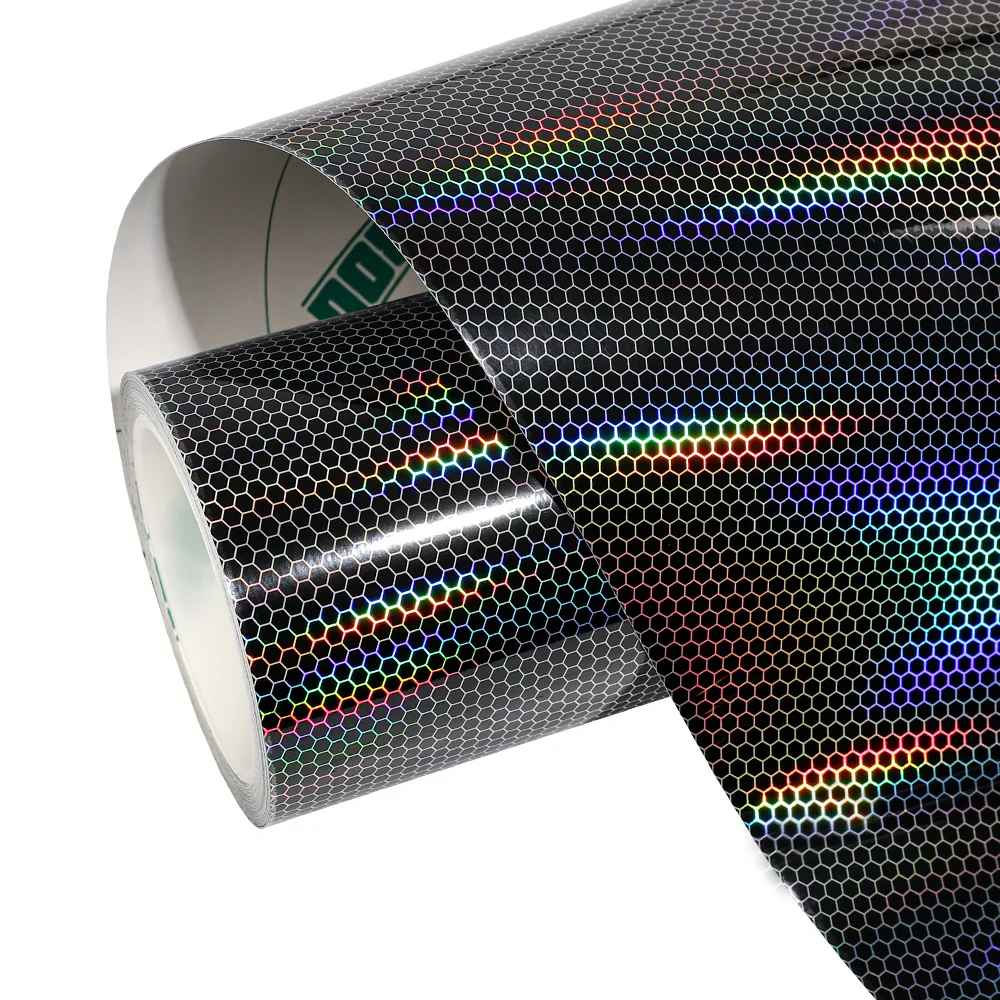 3 in 1 Holographic Honeycomb Headlight Film Kit with Air Channel Paper Liner - Image 9