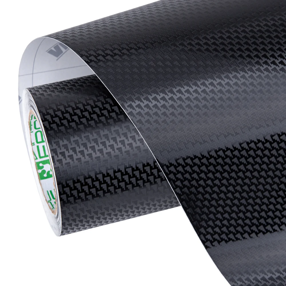 3D Diamond Black Carbon Fiber Vinyl Wrap - Image 9
