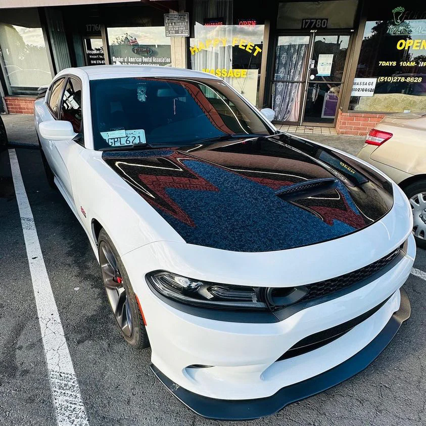 Black Forged Carbon Fiber Vinyl Wrap - Image 3