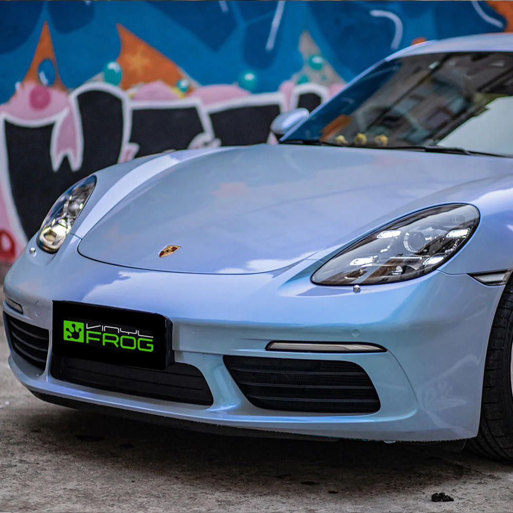 Candy Metallic Dark Gray Blue Vinyl Wrap - Image 2
