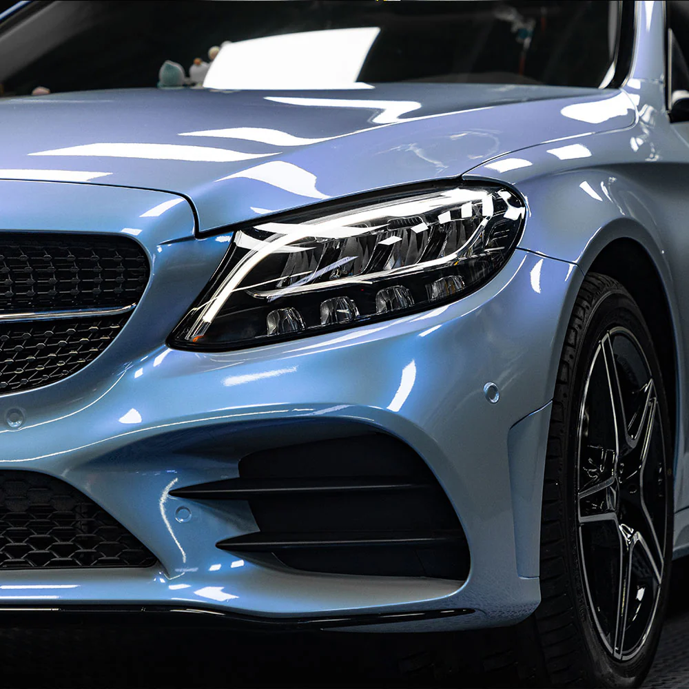Candy Metallic Dark Gray Blue Vinyl Wrap - Image 3