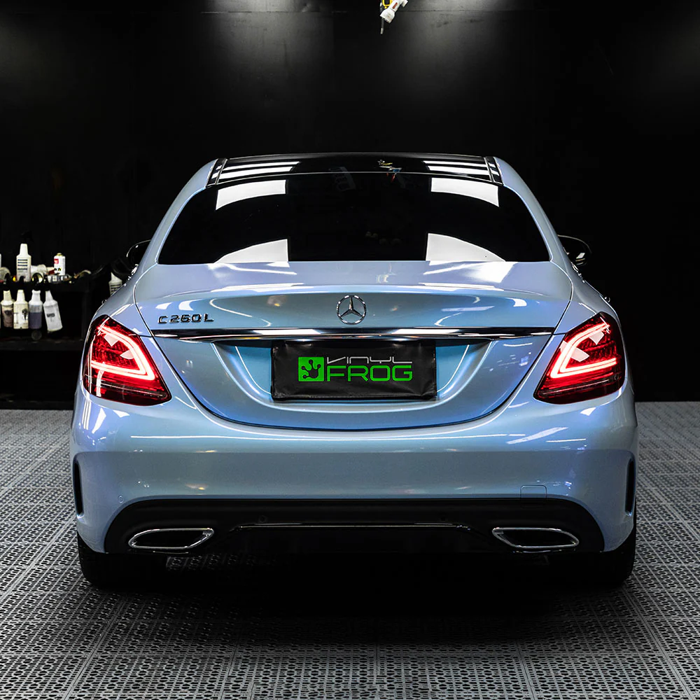 Candy Metallic Dark Gray Blue Vinyl Wrap - Image 5