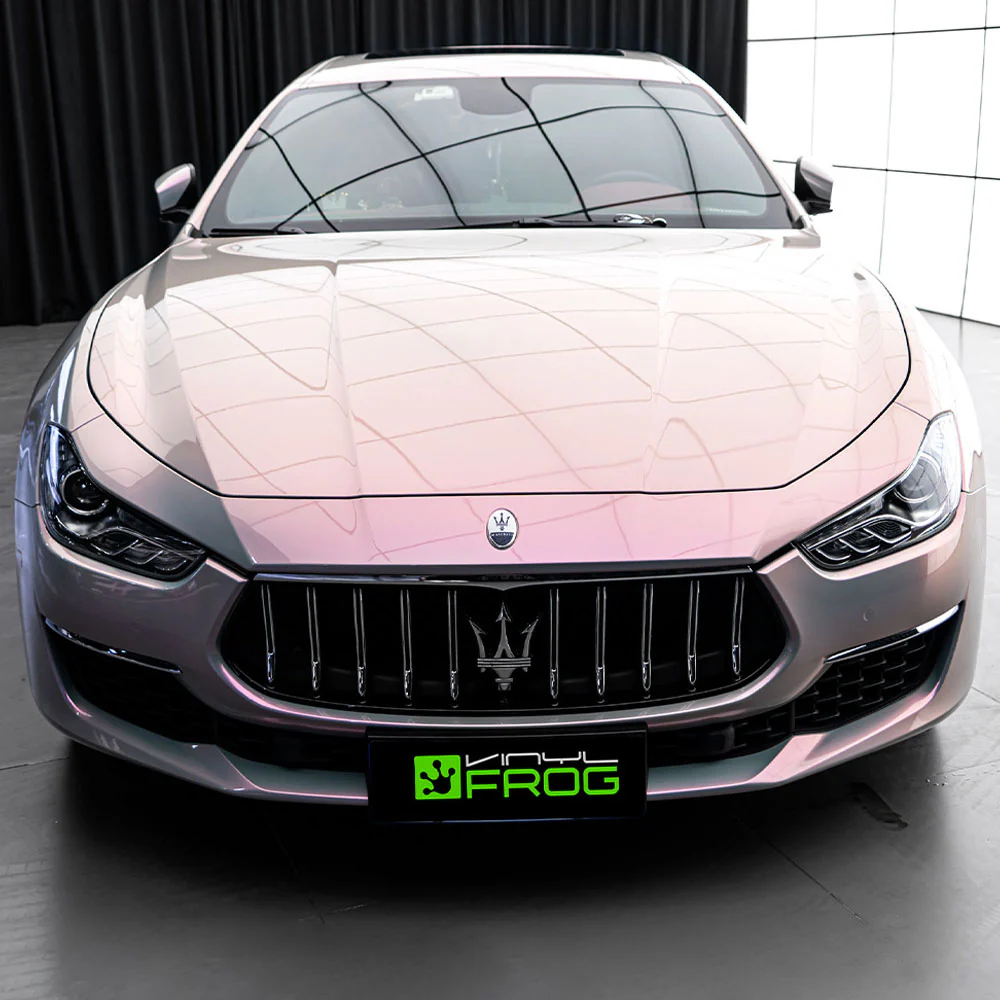 Candy Metallic Gray Pink Vinyl Wrap - Image 3