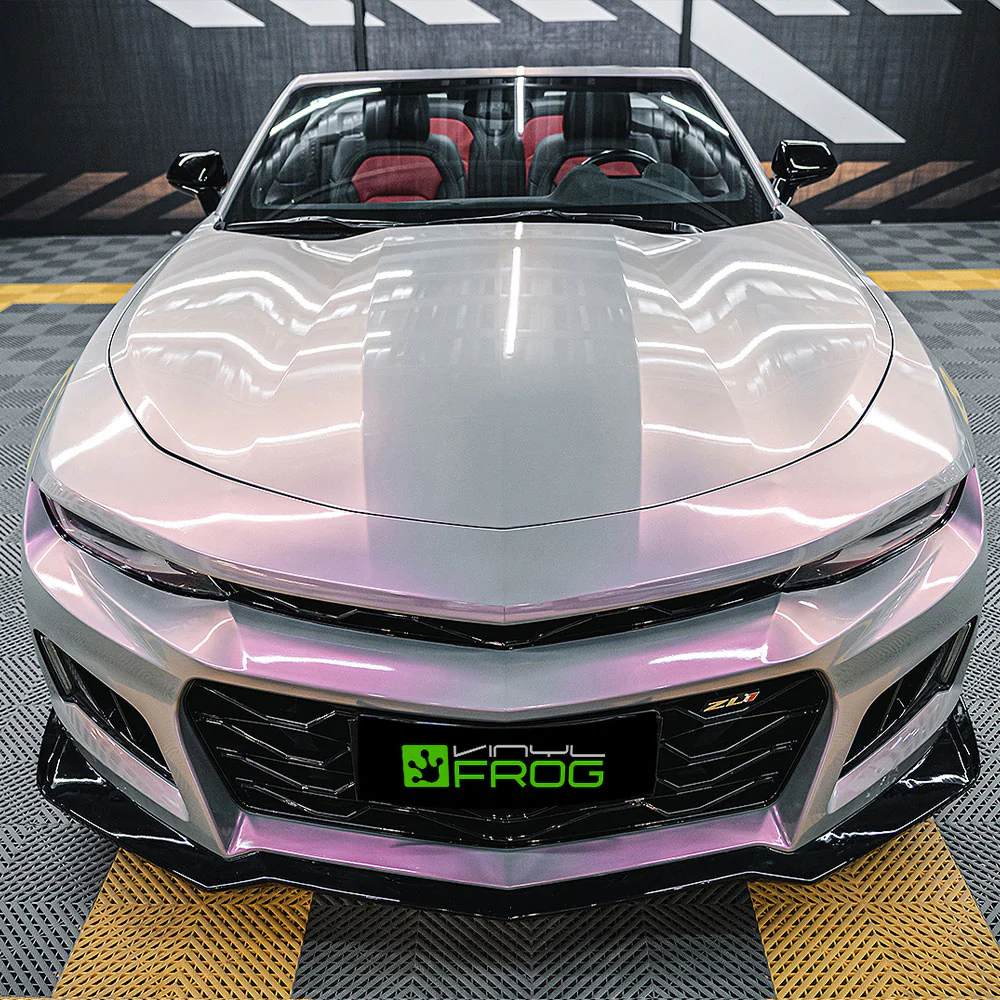 Candy Metallic Gray Pink Vinyl Wrap - Image 4