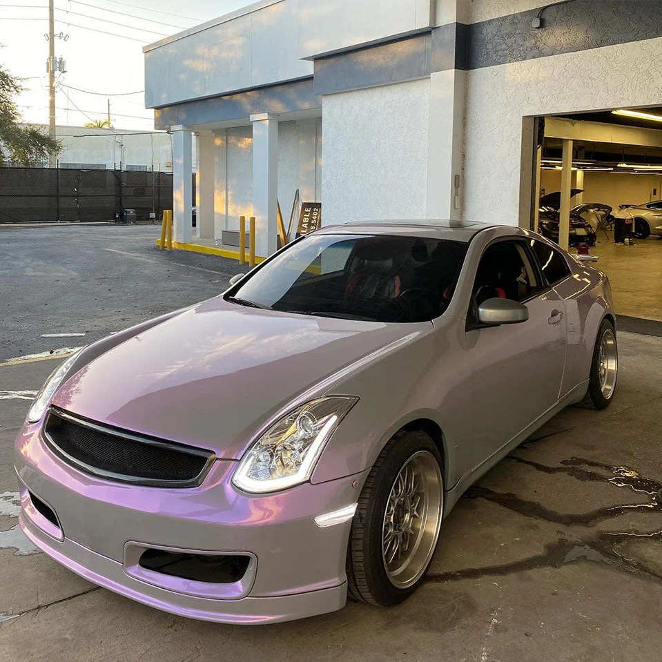 Candy Metallic Gray Purple Vinyl Wrap - Image 4