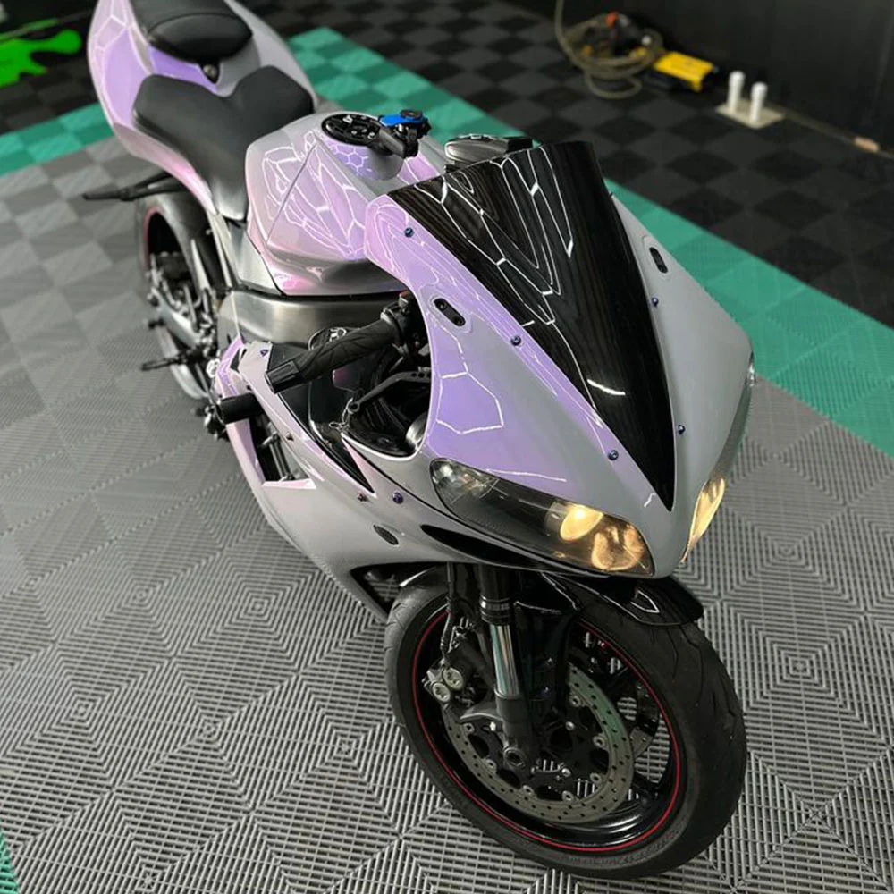 Candy Metallic Gray Purple Vinyl Wrap - Image 8