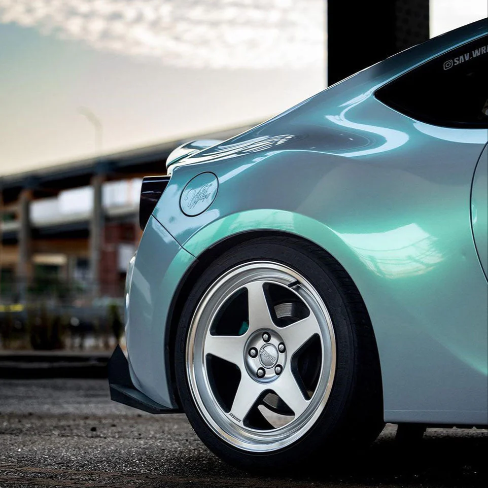 Candy Metallic Magic Gray Green Vinyl Wrap - Image 3