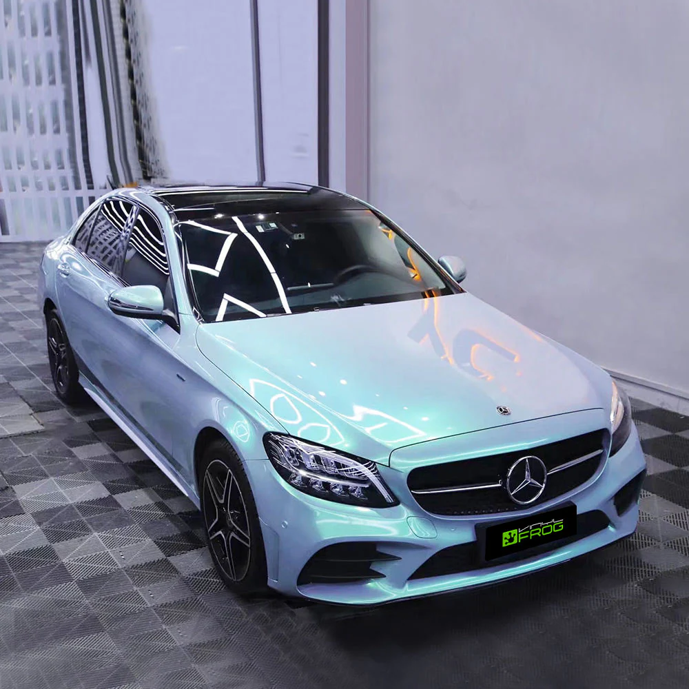 Candy Metallic Magic Gray Green Vinyl Wrap - Image 6