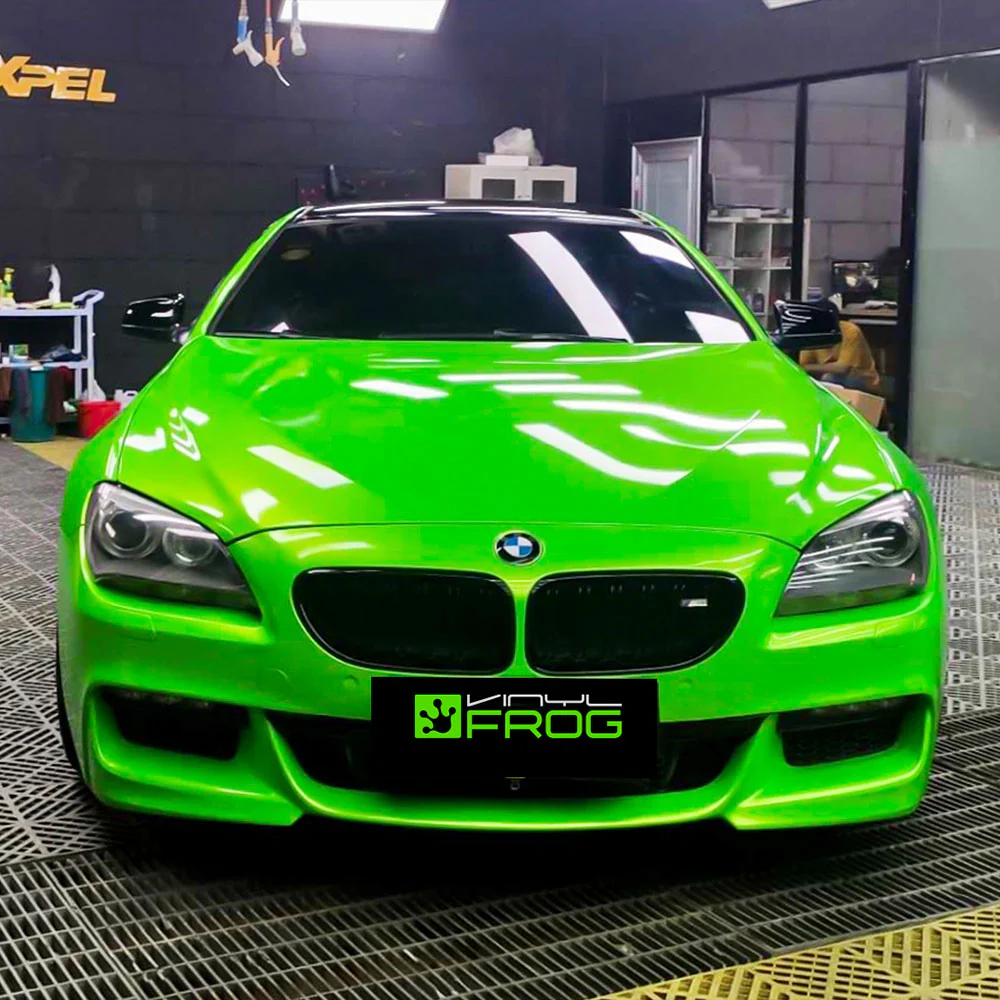 Candy Metallic Neon Green vinyl wrap - Image 7