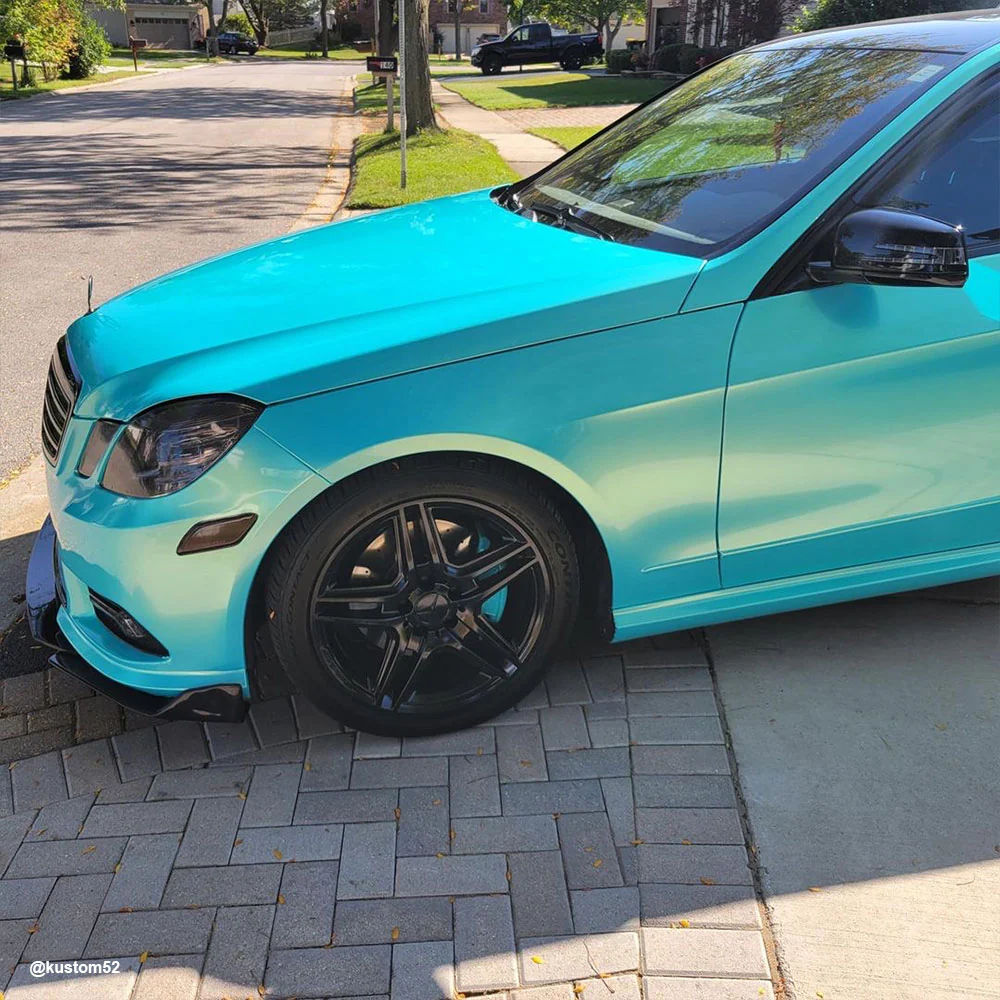Candy Metallic Neon Ice Blue Vinyl Wrap - Image 3