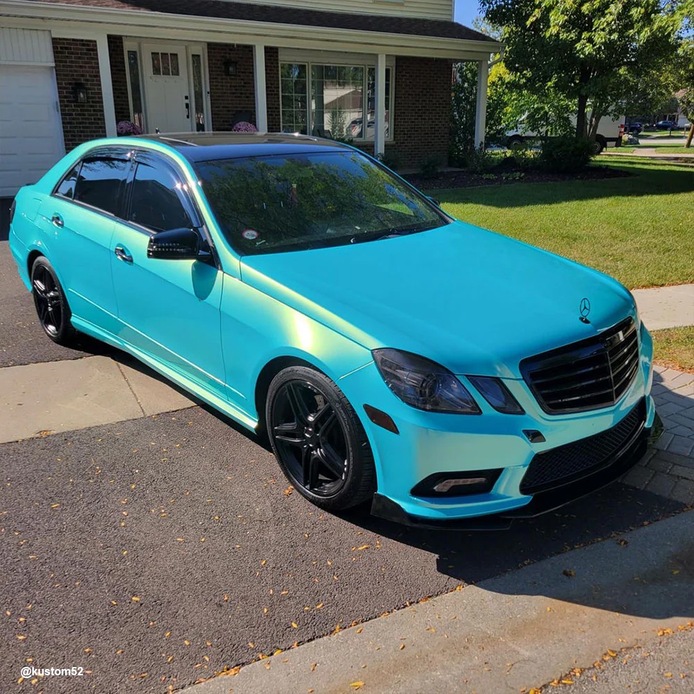 Candy Metallic Neon Ice Blue Vinyl Wrap - Image 4