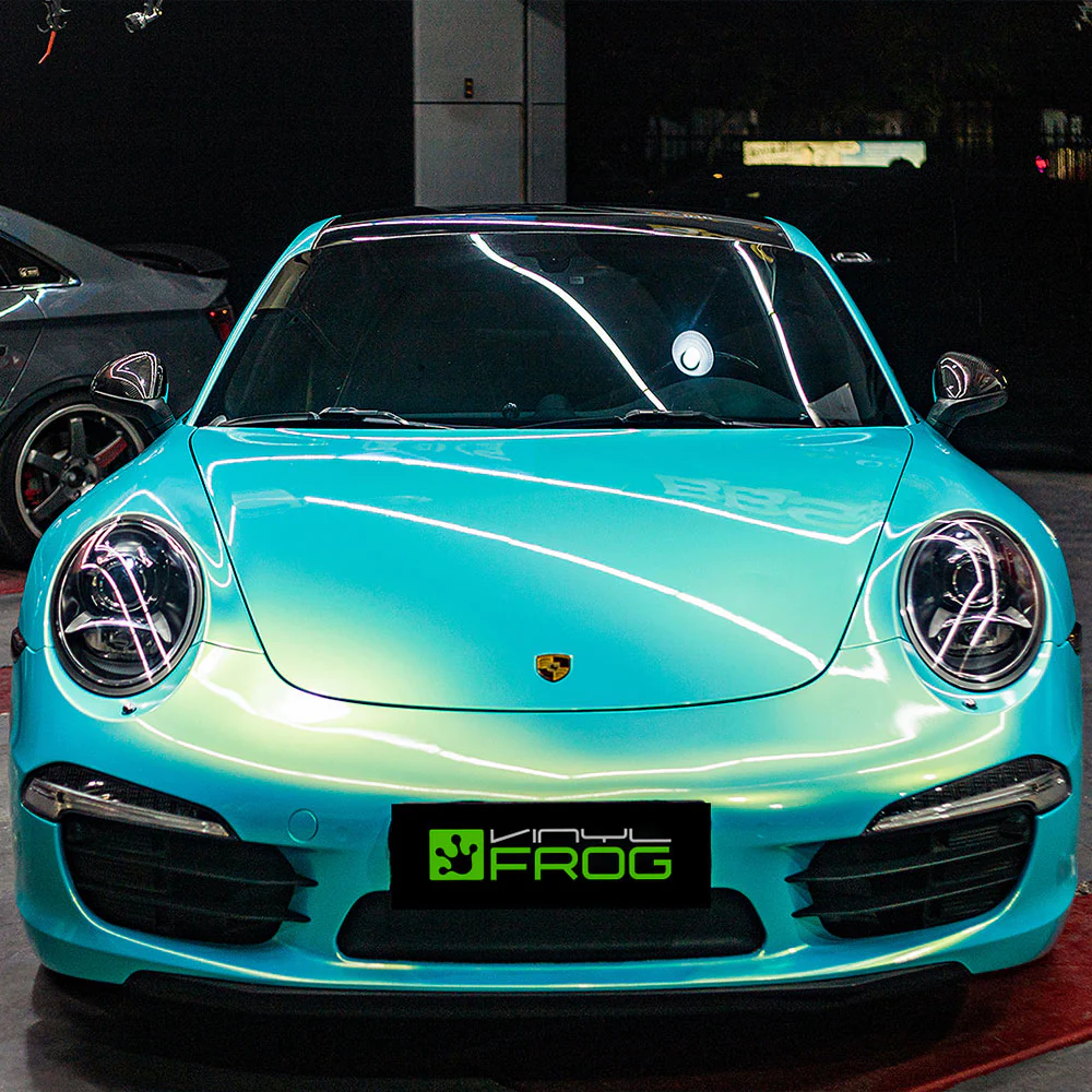 Candy Metallic Neon Ice Blue Vinyl Wrap - Image 7