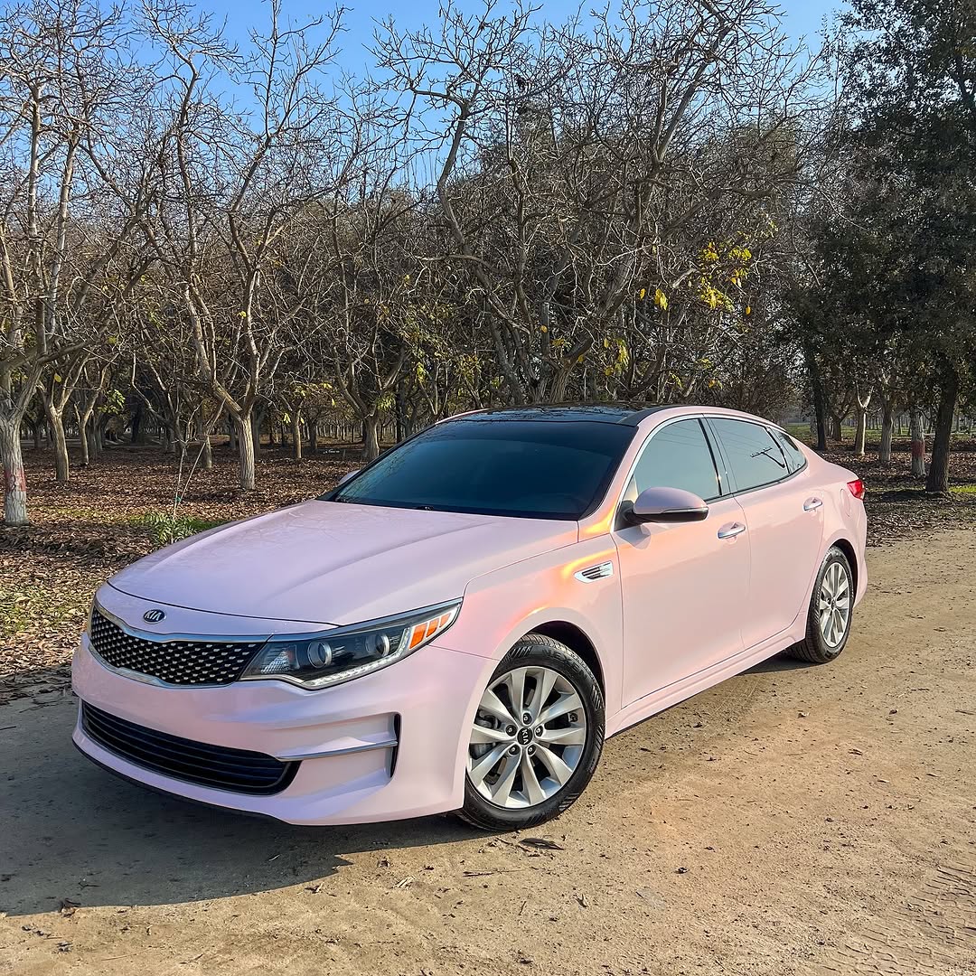 Candy Metallic Pink White Vinyl Wrap - Image 5