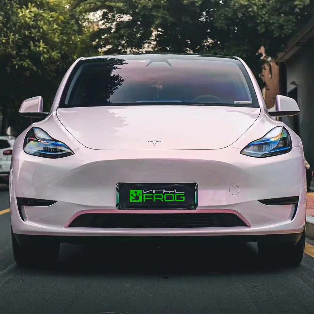 Candy Metallic Pink White Vinyl Wrap - Image 7