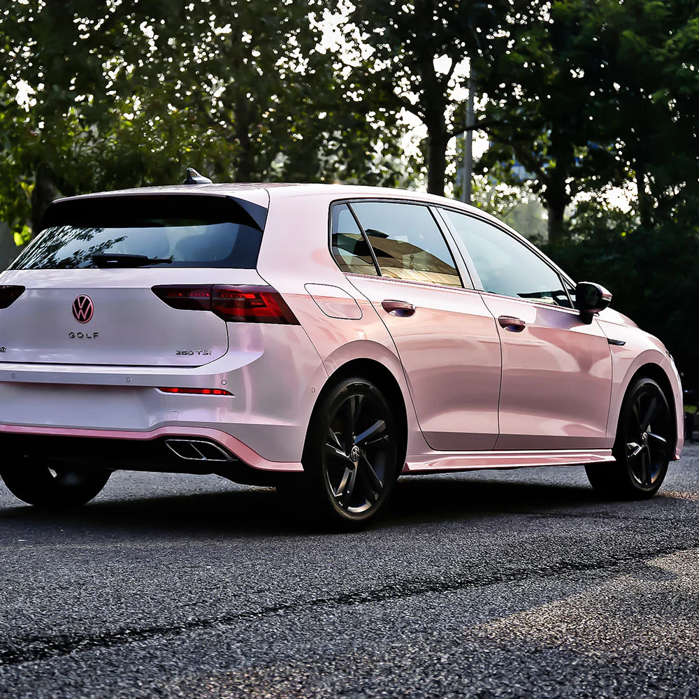 Candy Metallic Pink White Vinyl Wrap - Image 8