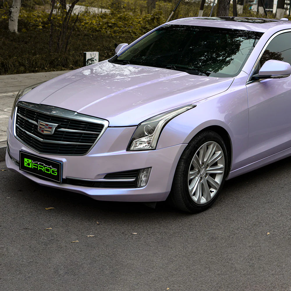 Candy Metallic Silver Gray Blue Vinyl Wrap - Image 5