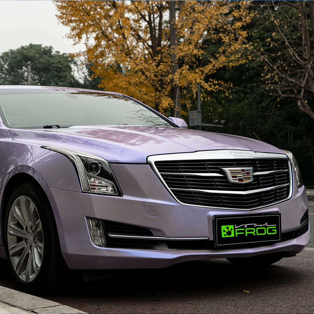 Candy Metallic Silver Gray Blue Vinyl Wrap - Image 7