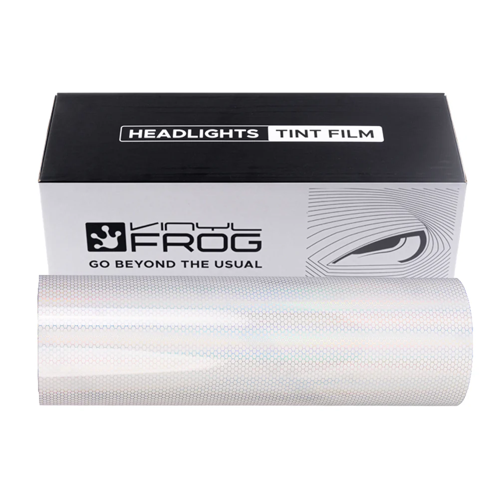 Clear Holographic Honeycomb Headlight Film with Air Channel Paper Liner - Image 11