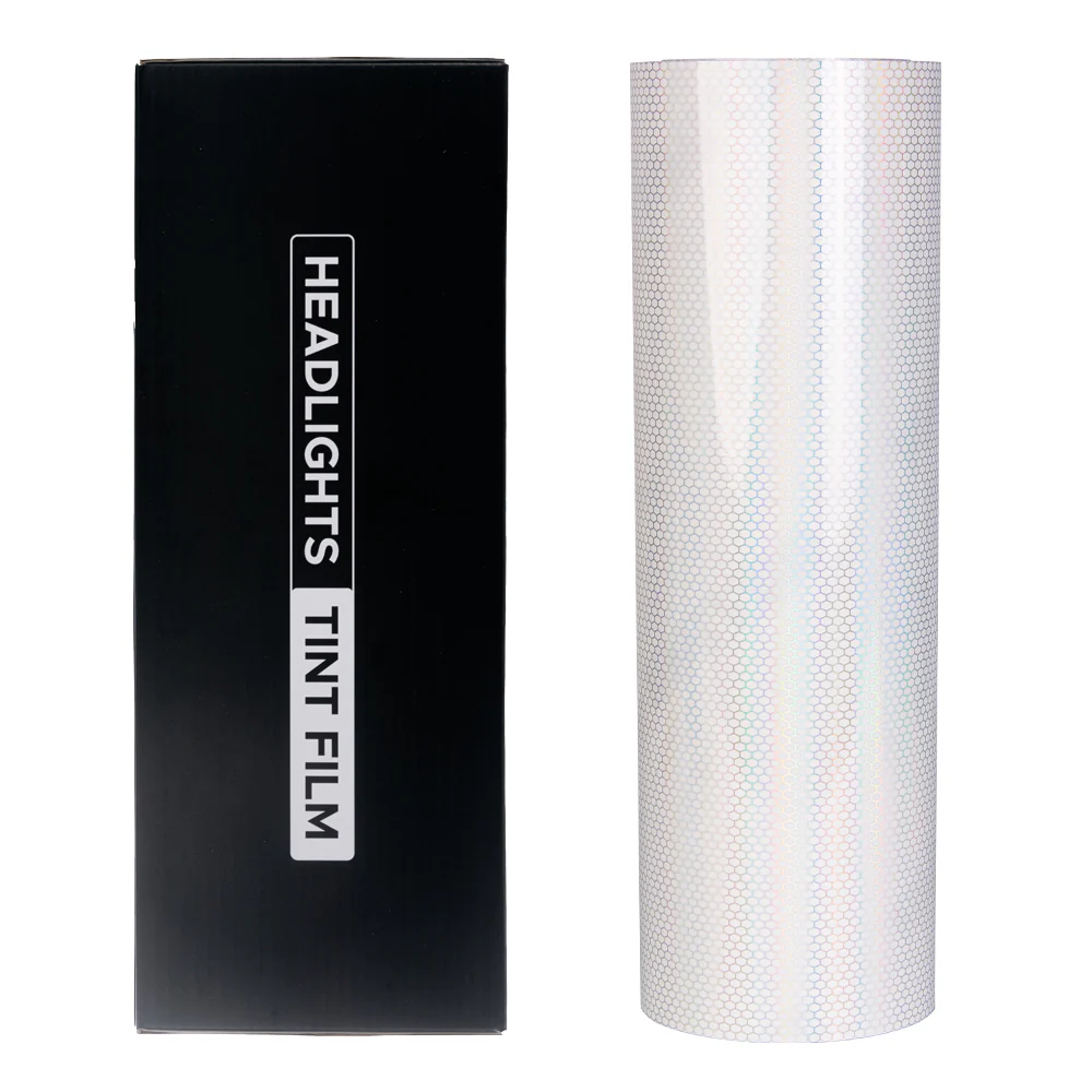 Clear Holographic Honeycomb Headlight Film with Air Channel Paper Liner - Image 13