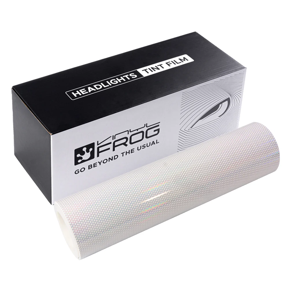 Clear Holographic Honeycomb Headlight Film with Air Channel Paper Liner - Image 16