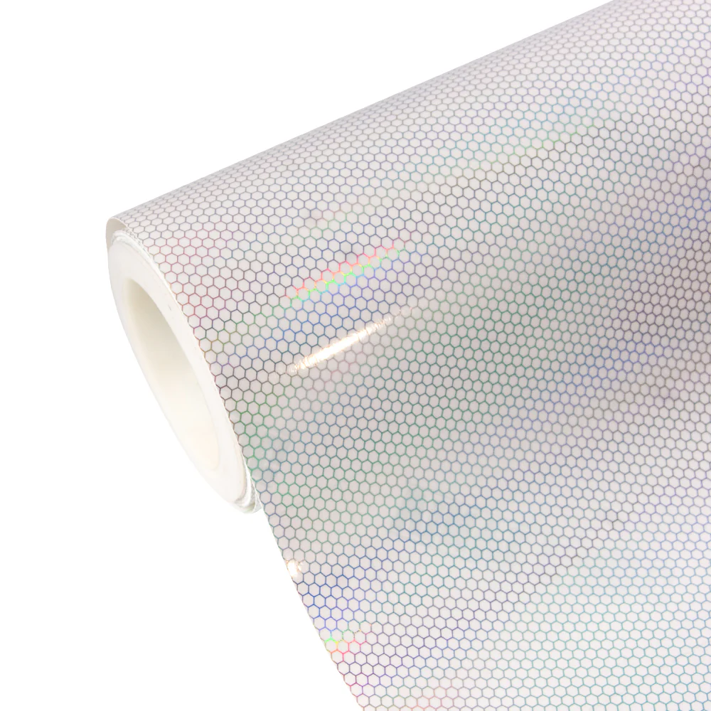 Clear Holographic Honeycomb Headlight Film with Air Channel Paper Liner - Image 6