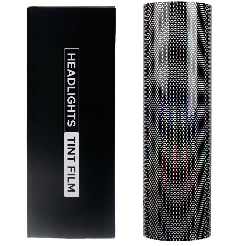 Black Honeycomb Holographic Taillight Tint Film - Image 12
