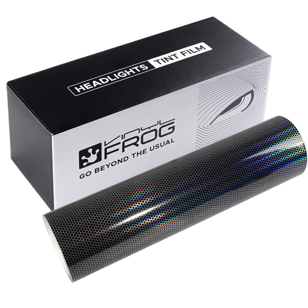 Black Honeycomb Holographic Taillight Tint Film - Image 14