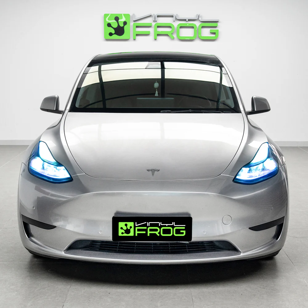 Deep Blue Headlight Film With Air Channel Paper Liner - Image 5