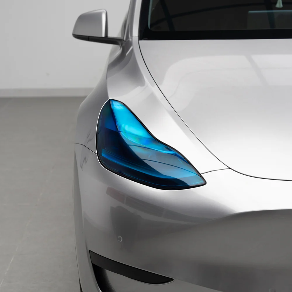 Deep Blue Headlight Film With Air Channel Paper Liner - Image 6