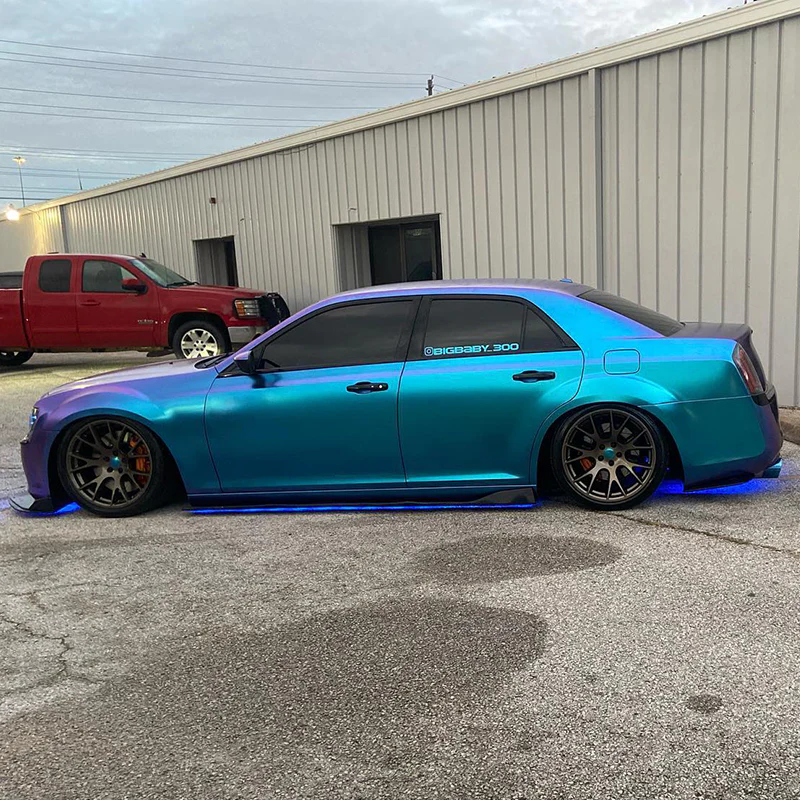 Glitter Metallic Diamond Purple Blue Vinyl Wrap - Image 3