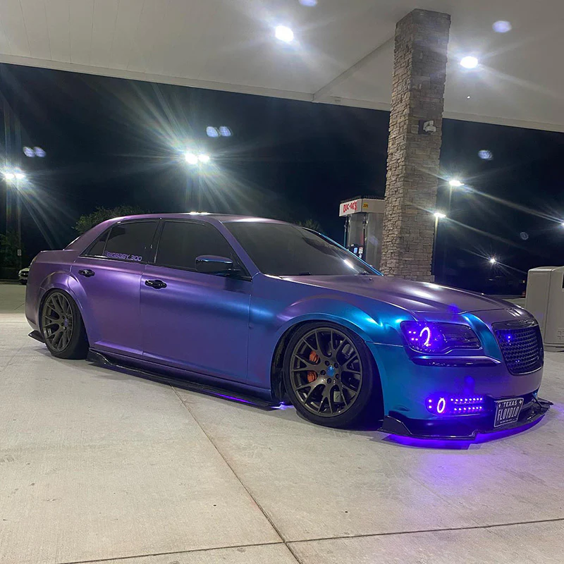 Glitter Metallic Diamond Purple Blue Vinyl Wrap - Image 4