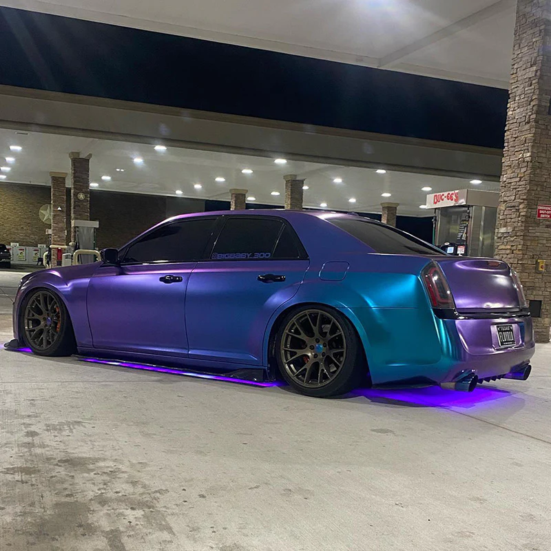 Glitter Metallic Diamond Purple Blue Vinyl Wrap - Image 5
