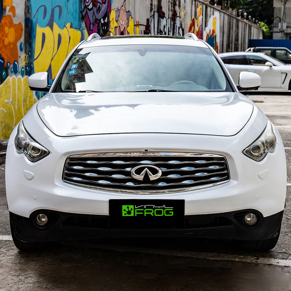 Glitter Metallic Diamond White Vinyl Wrap - Image 5