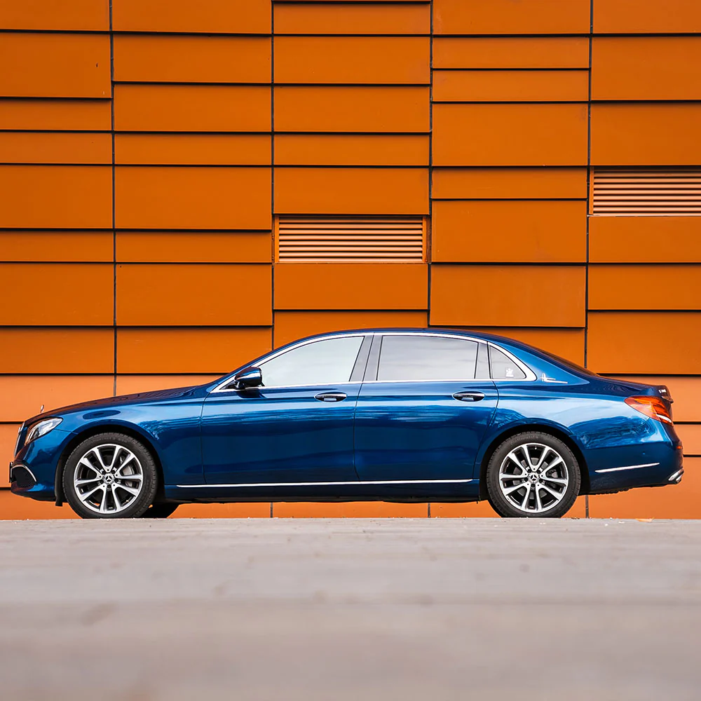 Glossy Metallic Beacon Blue Vinyl Wrap - Image 3