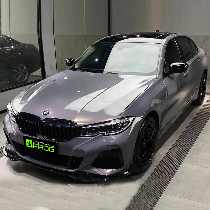 Glossy Metallic Bernina Gray Vinyl Wrap - Image 2