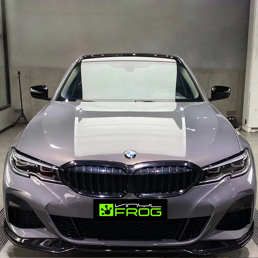 Glossy Metallic Bernina Gray Vinyl Wrap - Image 3