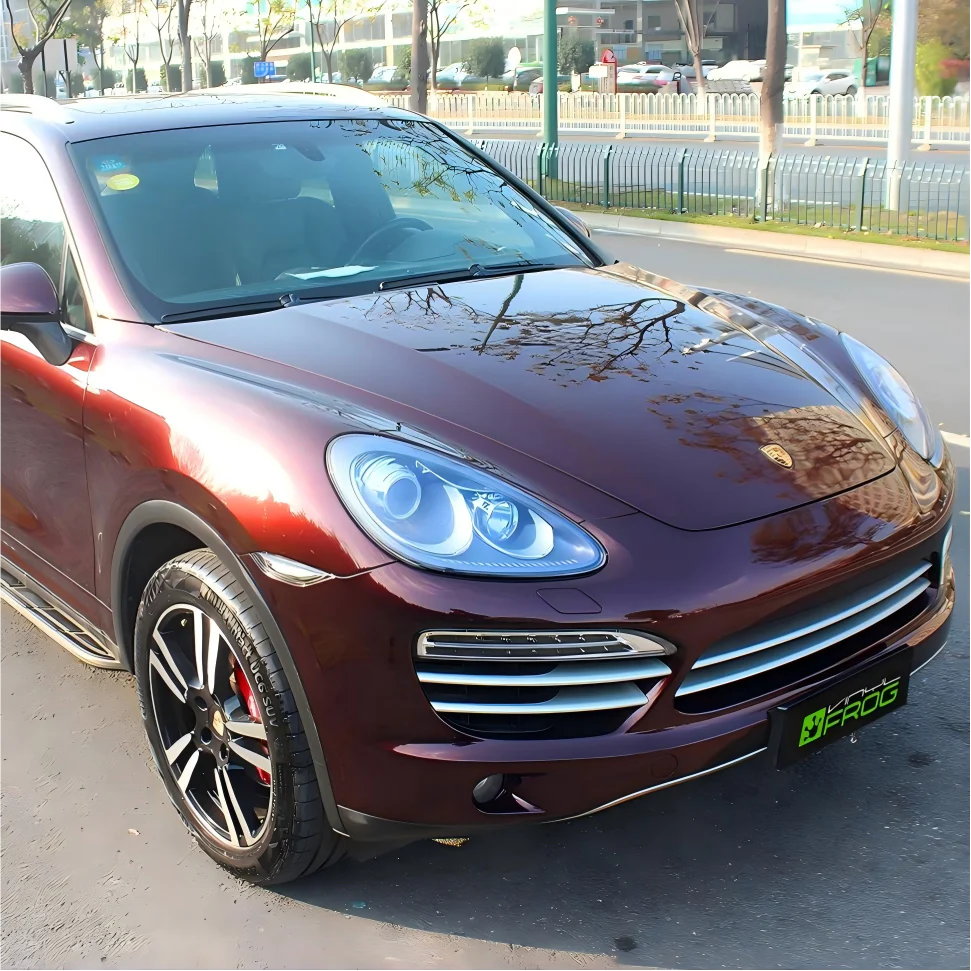 Glossy Metallic Black Rose Vinyl Wrap - Image 7