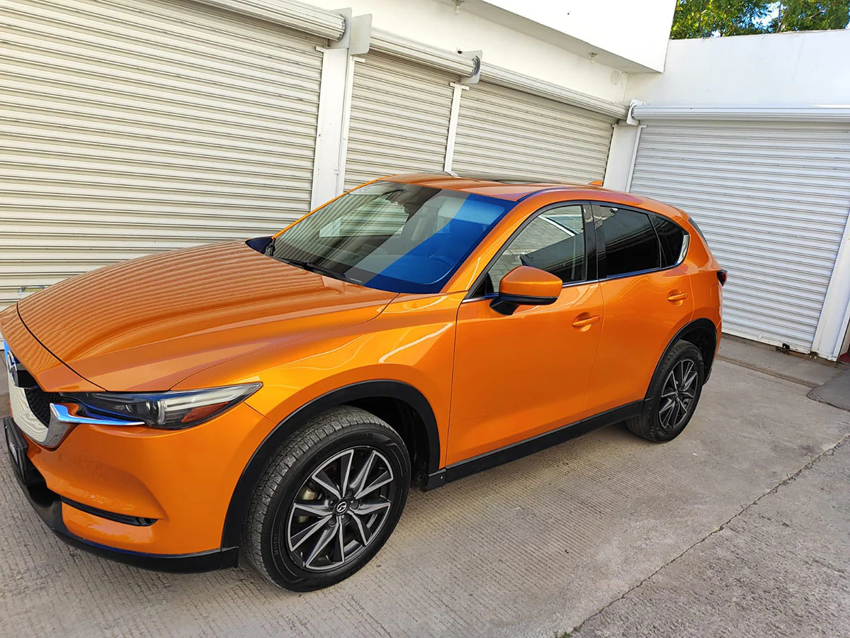 Glossy Metallic Bronze Orange Vinyl Wrap - Image 6