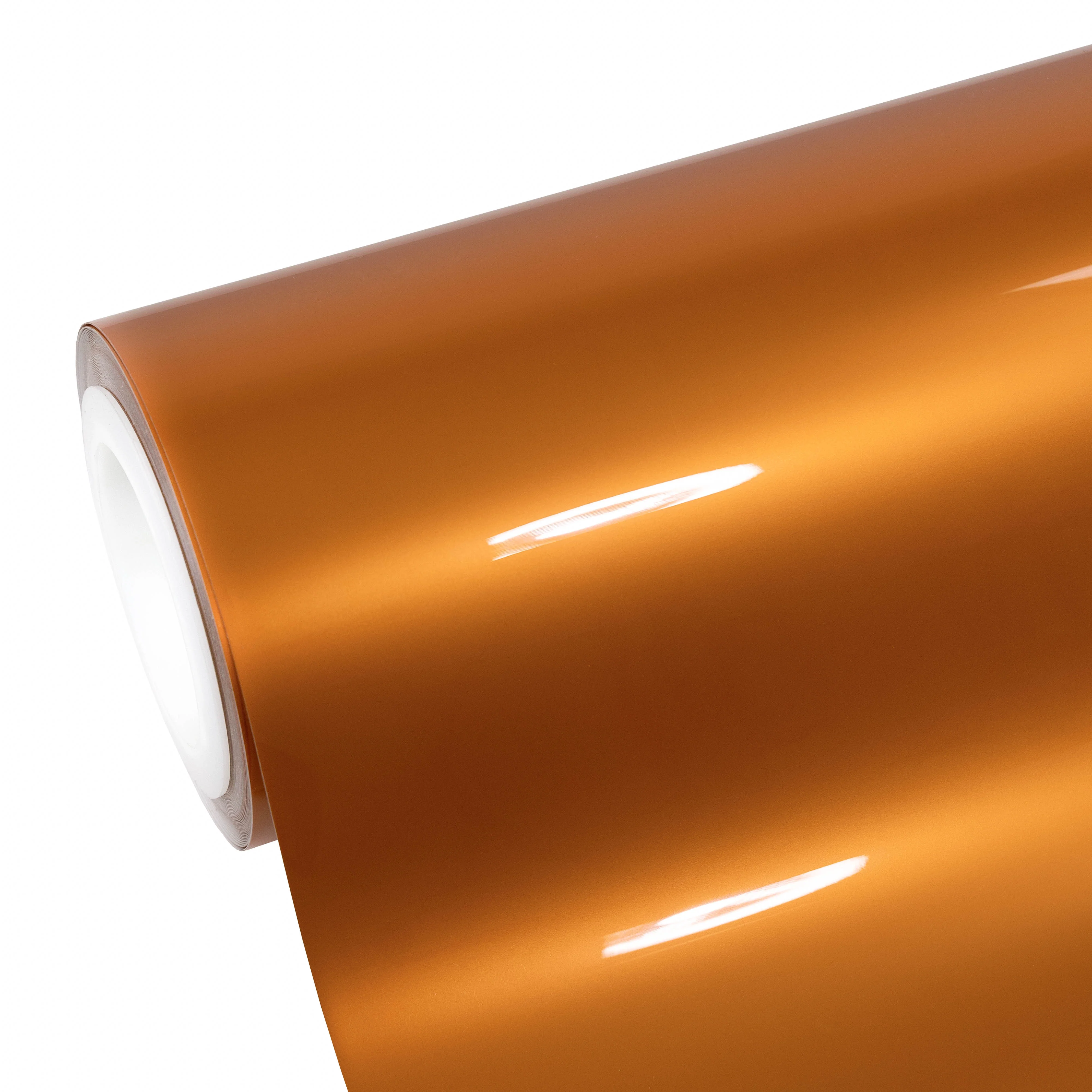 Glossy Metallic Bronze Orange Vinyl Wrap - Image 7