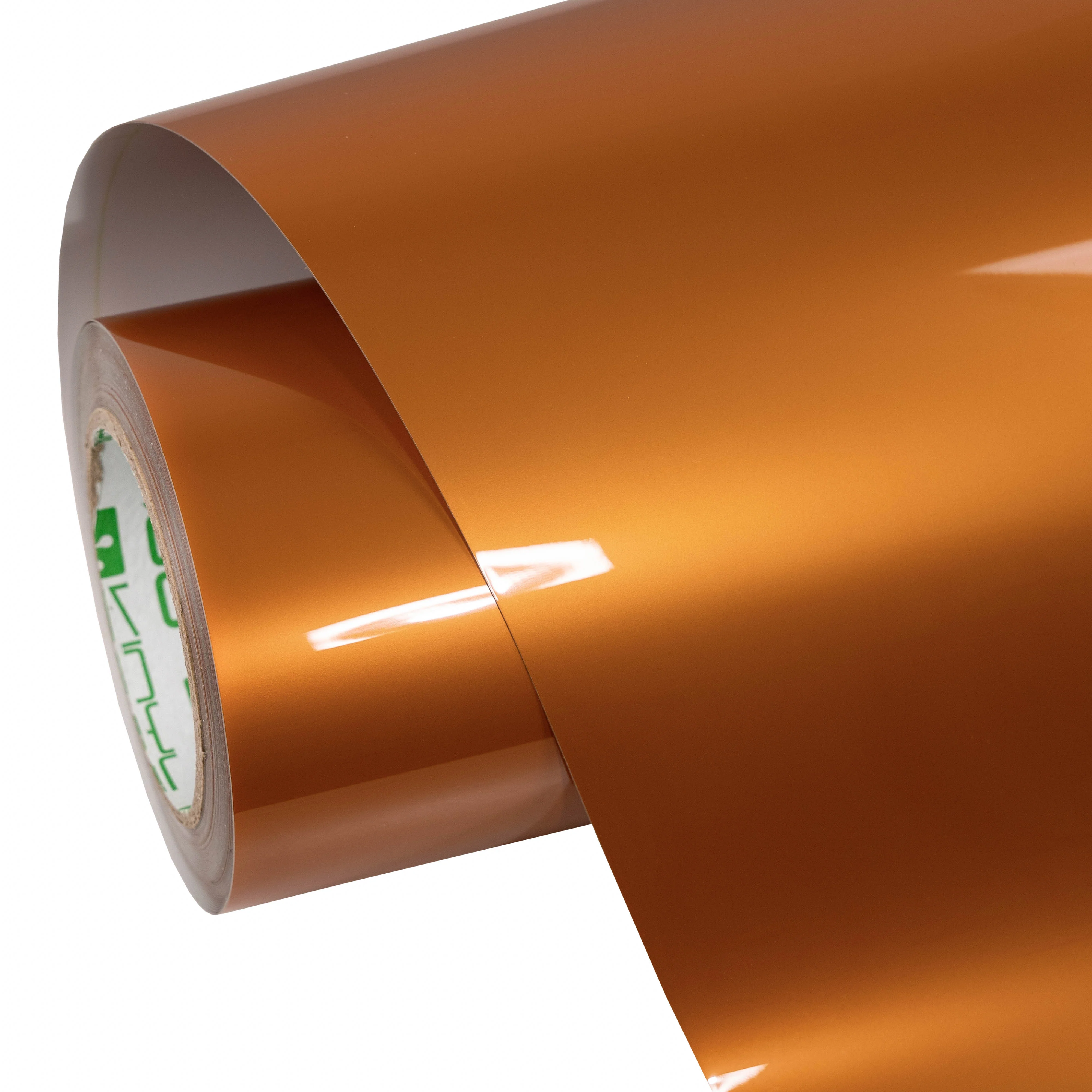 Glossy Metallic Bronze Orange Vinyl Wrap - Image 8