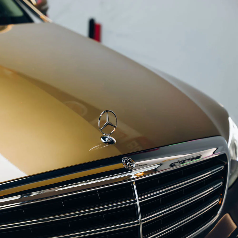 Glossy Metallic Champagne Gold Vinyl Wrap - Image 2