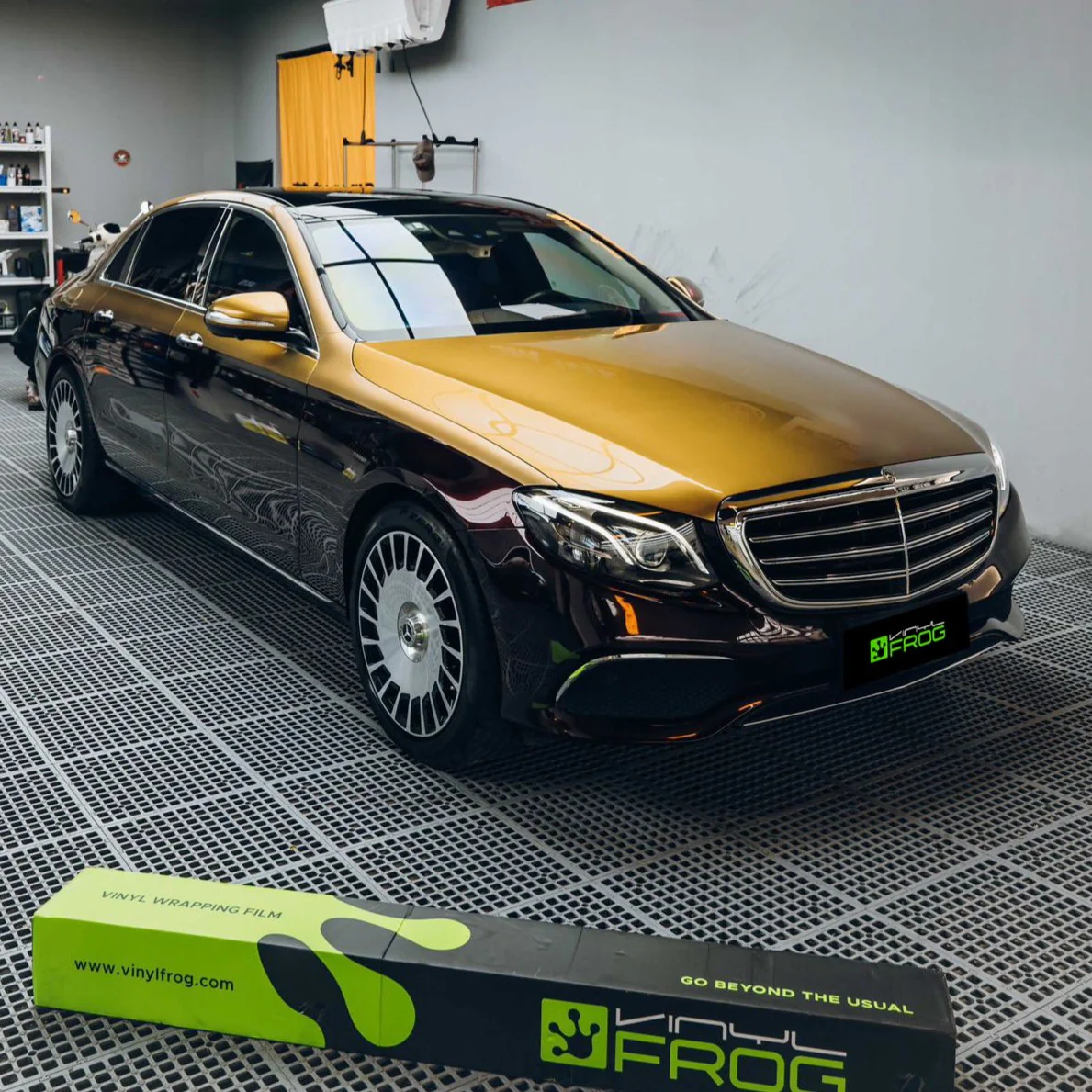 Glossy Metallic Champagne Gold Vinyl Wrap - Image 4
