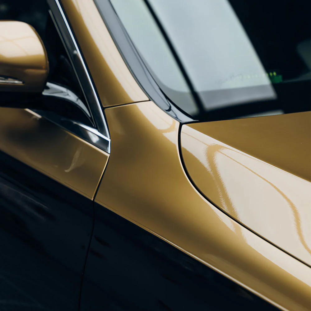 Glossy Metallic Champagne Gold Vinyl Wrap - Image 6