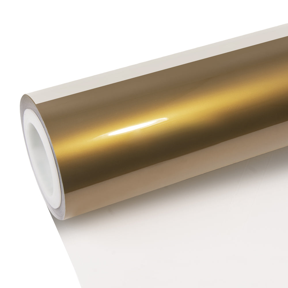 Glossy Metallic Champagne Gold Vinyl Wrap - Image 8