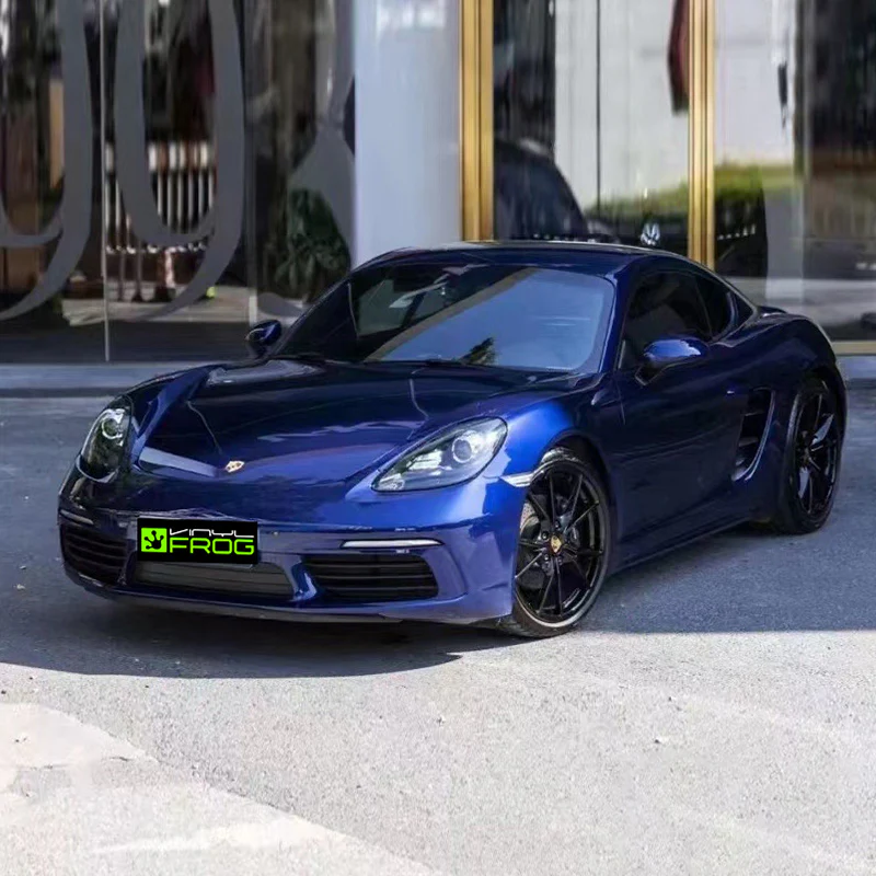 Glossy Metallic Cobalt Blue Vinyl Wrap - Image 2