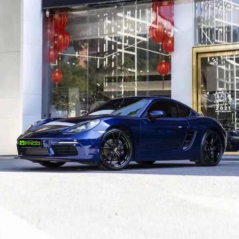 Glossy Metallic Cobalt Blue Vinyl Wrap - Image 3