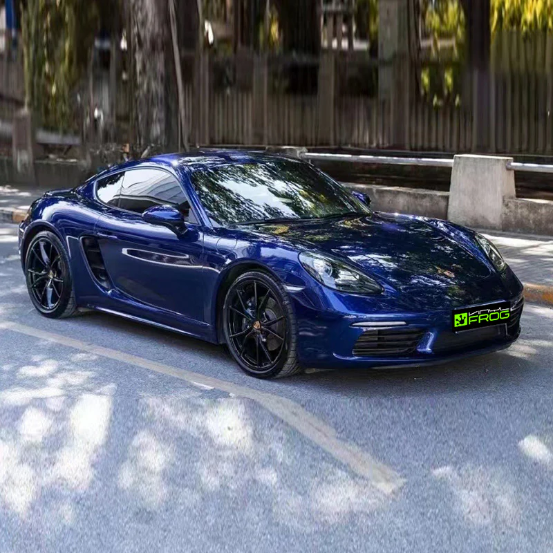 Glossy Metallic Cobalt Blue Vinyl Wrap - Image 4