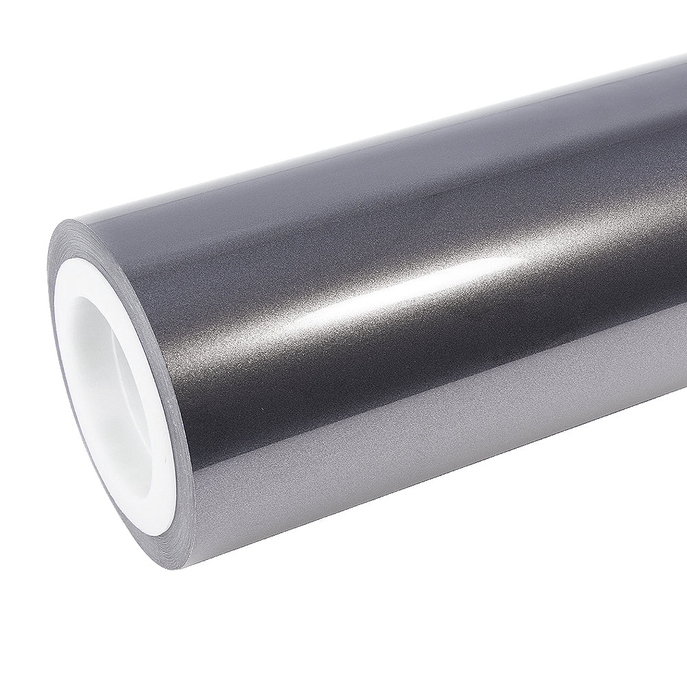 Glossy Metallic Dark Gray Vinyl Wrap