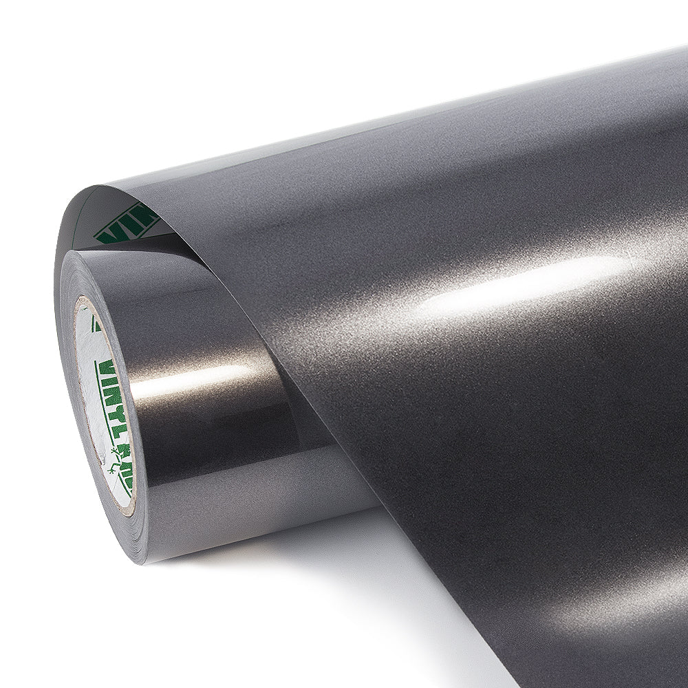 Glossy Metallic Dark Gray Vinyl Wrap - Image 7